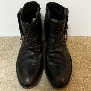 Liberty Black Distressed Ankle Boot